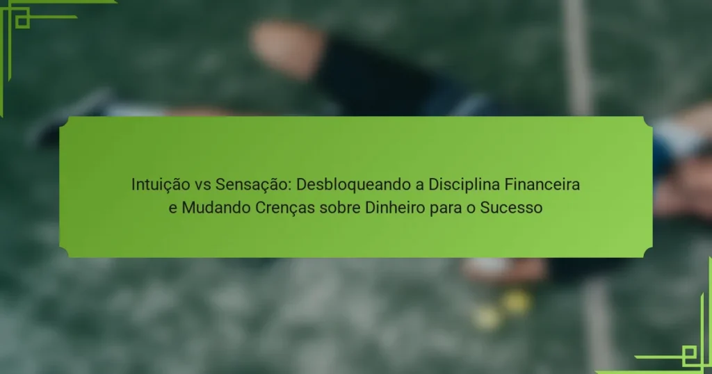 Intuição vs Sensação: Desbloqueando a Disciplina Financeira e Mudando Crenças sobre Dinheiro para o Sucesso