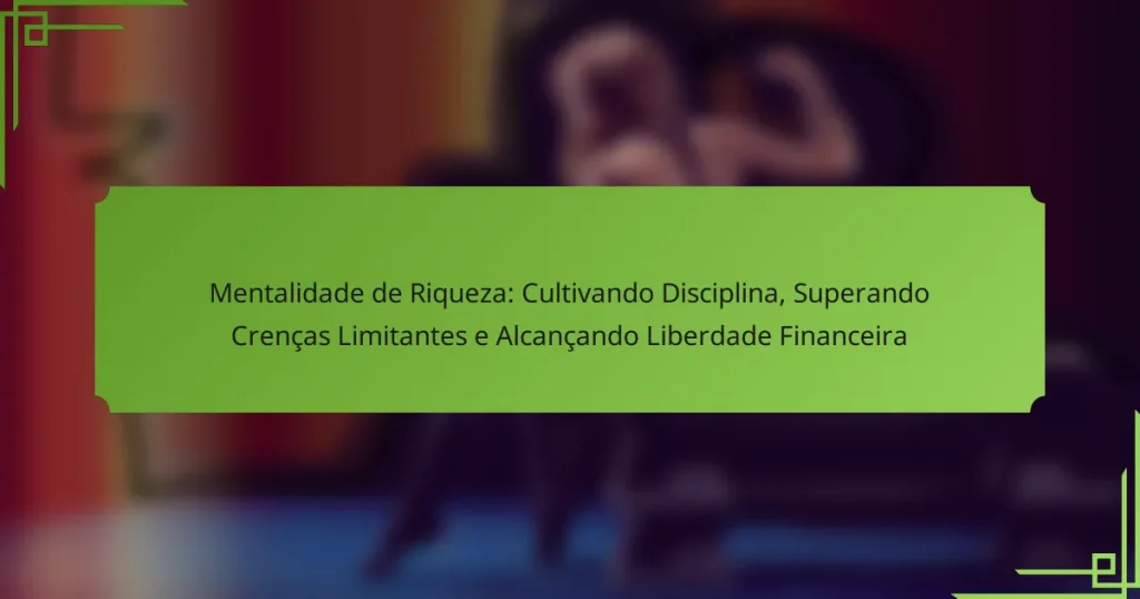 Mentalidade de Riqueza: Cultivando Disciplina, Superando Crenças Limitantes e Alcançando Liberdade Financeira
